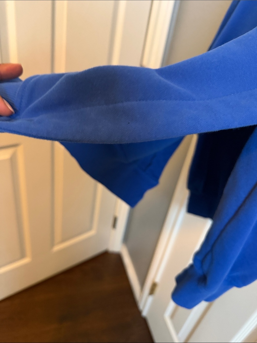 Source Unknown Royal Blue Hoodie with White Drawstrings - Picture 3 of 10